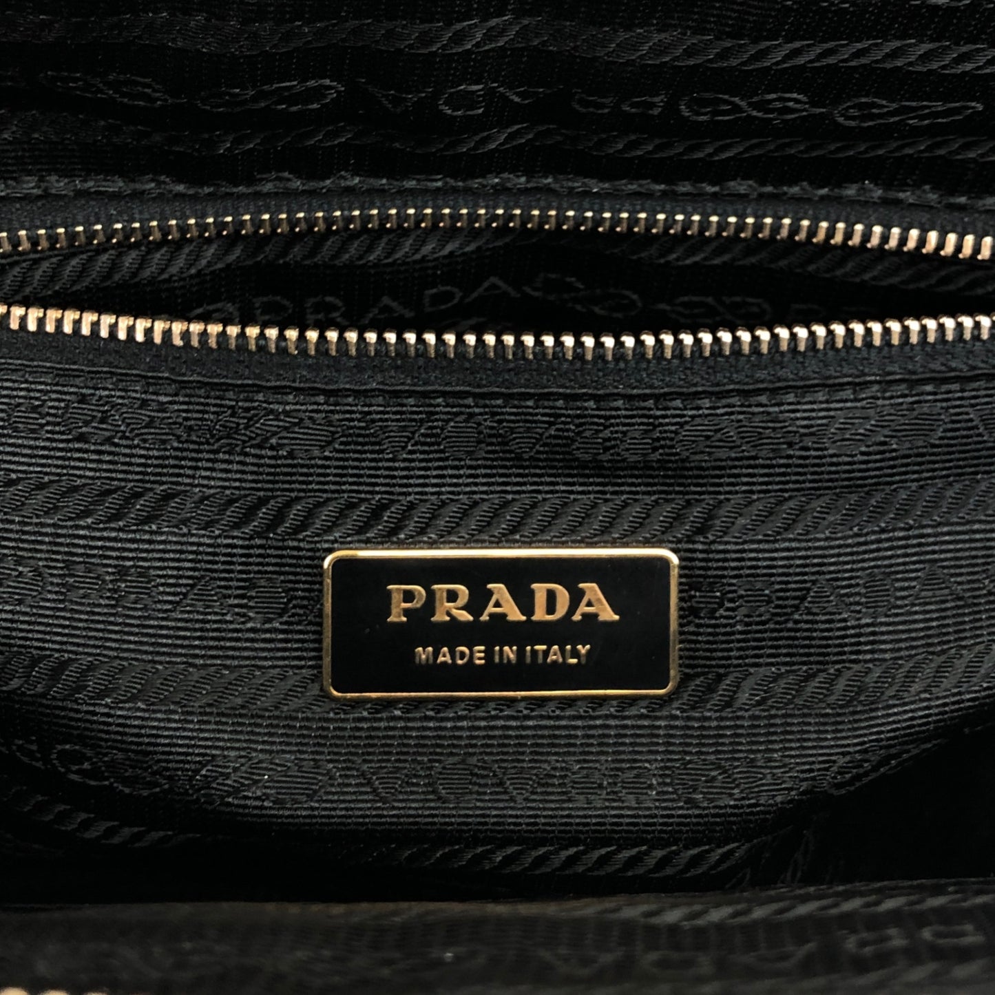 PRADA Tessuto Triangle Logo Handbag Black Vintage ahnen6