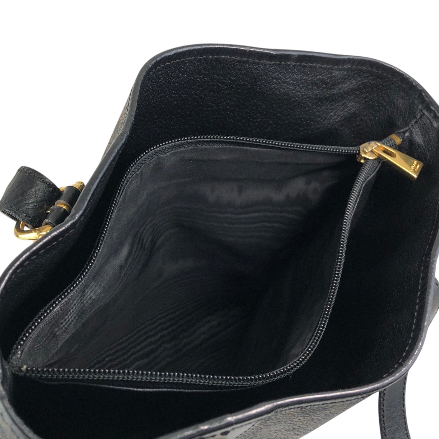 CELINE Macadam Blason Handbag Totebag Black Vintage yfc8n7