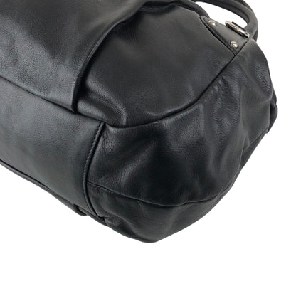 PRADA Logo Handbag Black Vintage w6ty5k