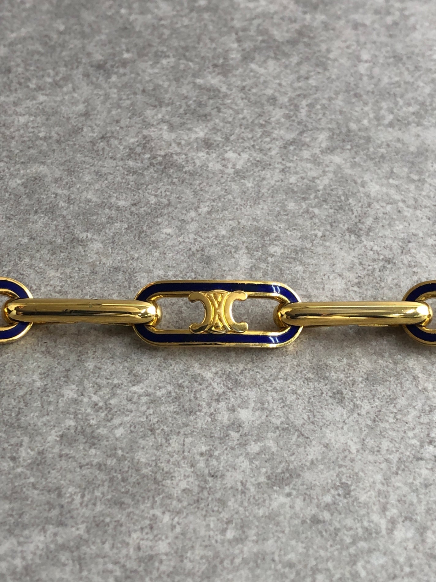 CELINE Blason Bracelet Gold Vintage smvanf