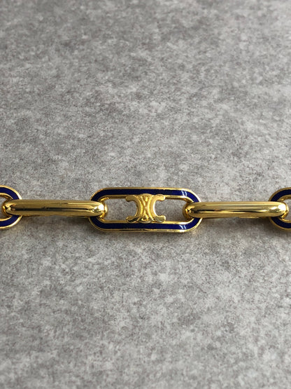 CELINE Blason Bracelet Gold Vintage smvanf