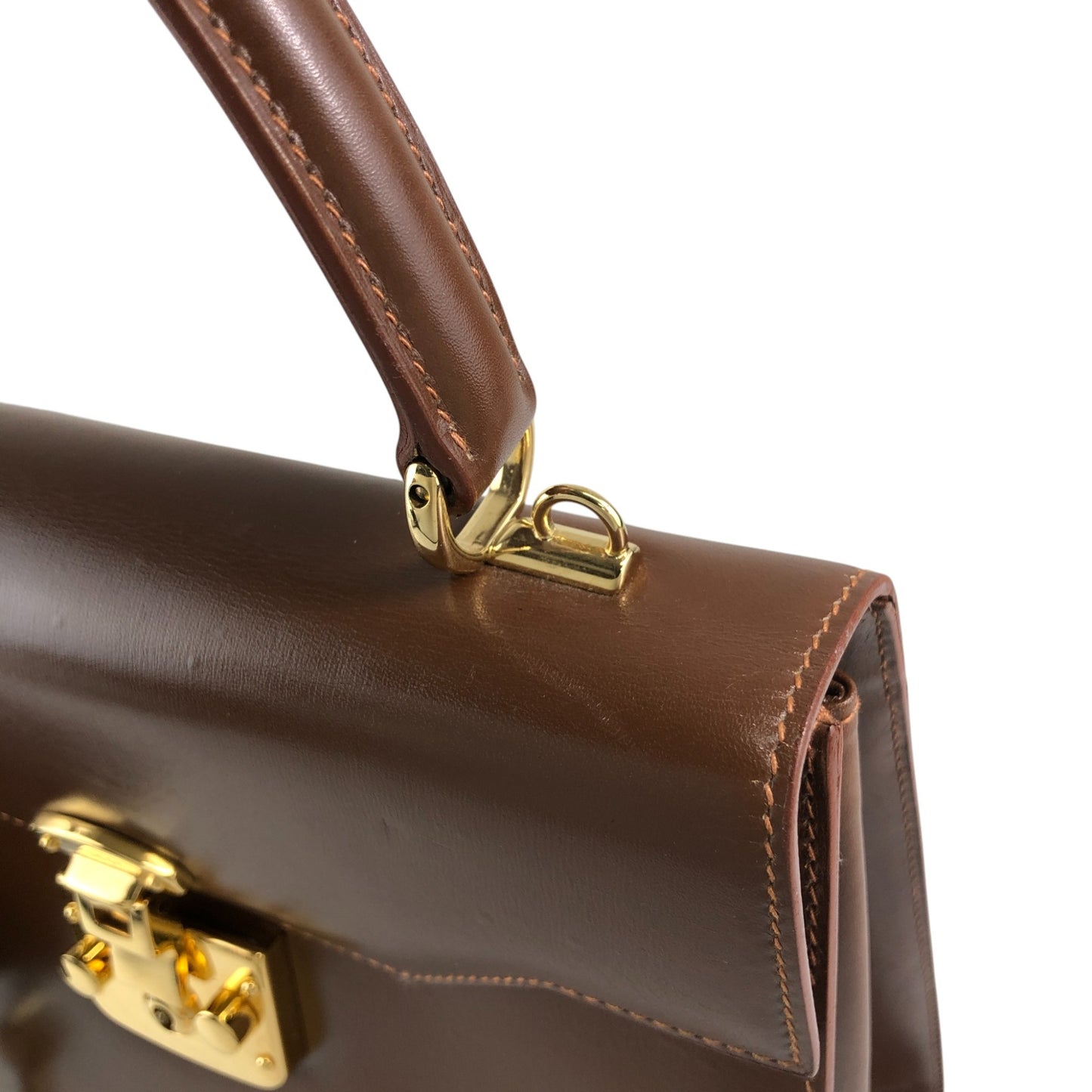 GUCCI Two-way Handbag Shoulder bag Brown Vintage icv4fg