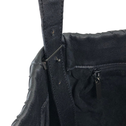 Bottega Veneta Intrecciato Shoulder bag Black Vintage e8ihib