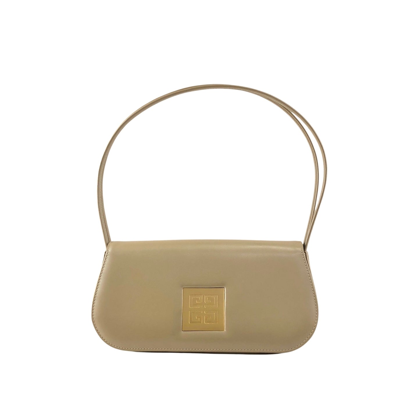 GIVENCHY Logo Handbag Beige Vintage f832t4