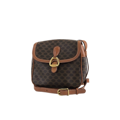 CELINE Macadam Horse Bit Shoulder bag Brown Vintage vxdzgh