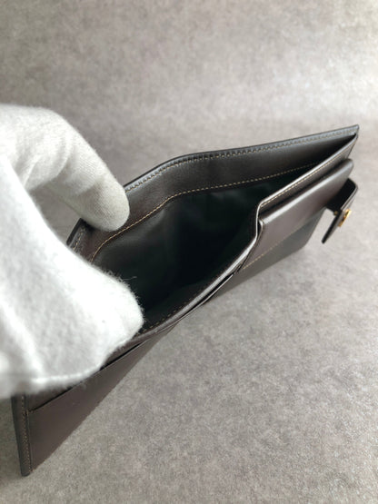 CELINE Macadam Folded Wallet Brown Vintage a4ijew