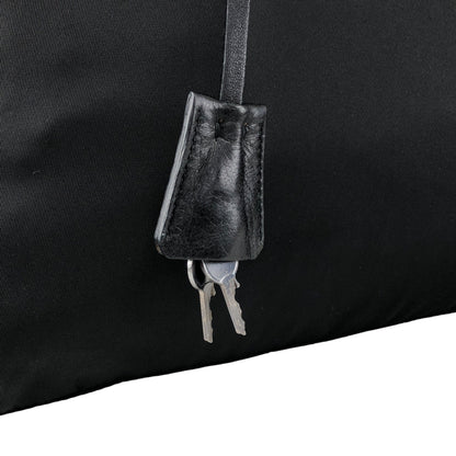 PRADA Tessuto Triangle Logo Padlock Small Boston bag Handbag Black Vintage a3zkst