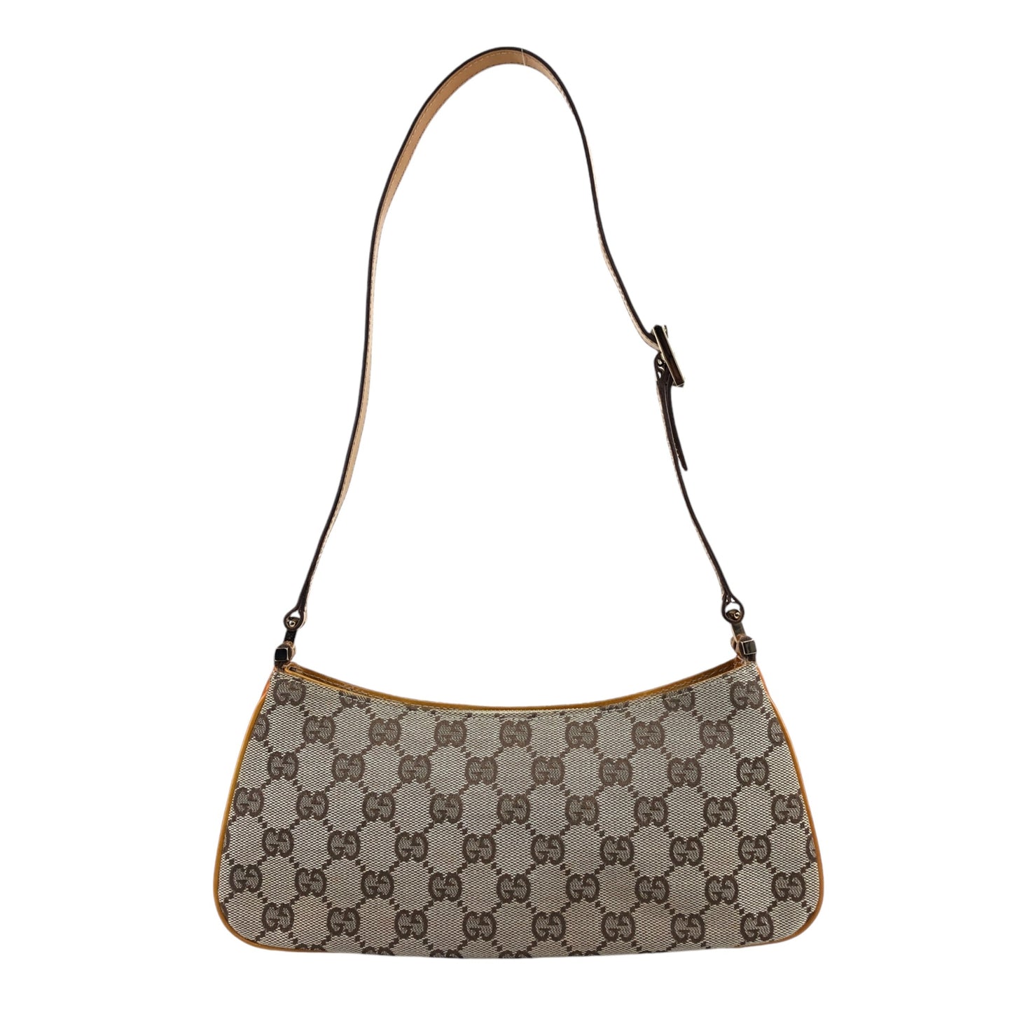 GUCCI GG Canvas Handbag Hobobag Brown Vintage ywkjbz