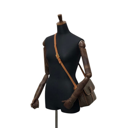 CELINE Macadam Blason Shoulder bag Brown Vintage vim7mw