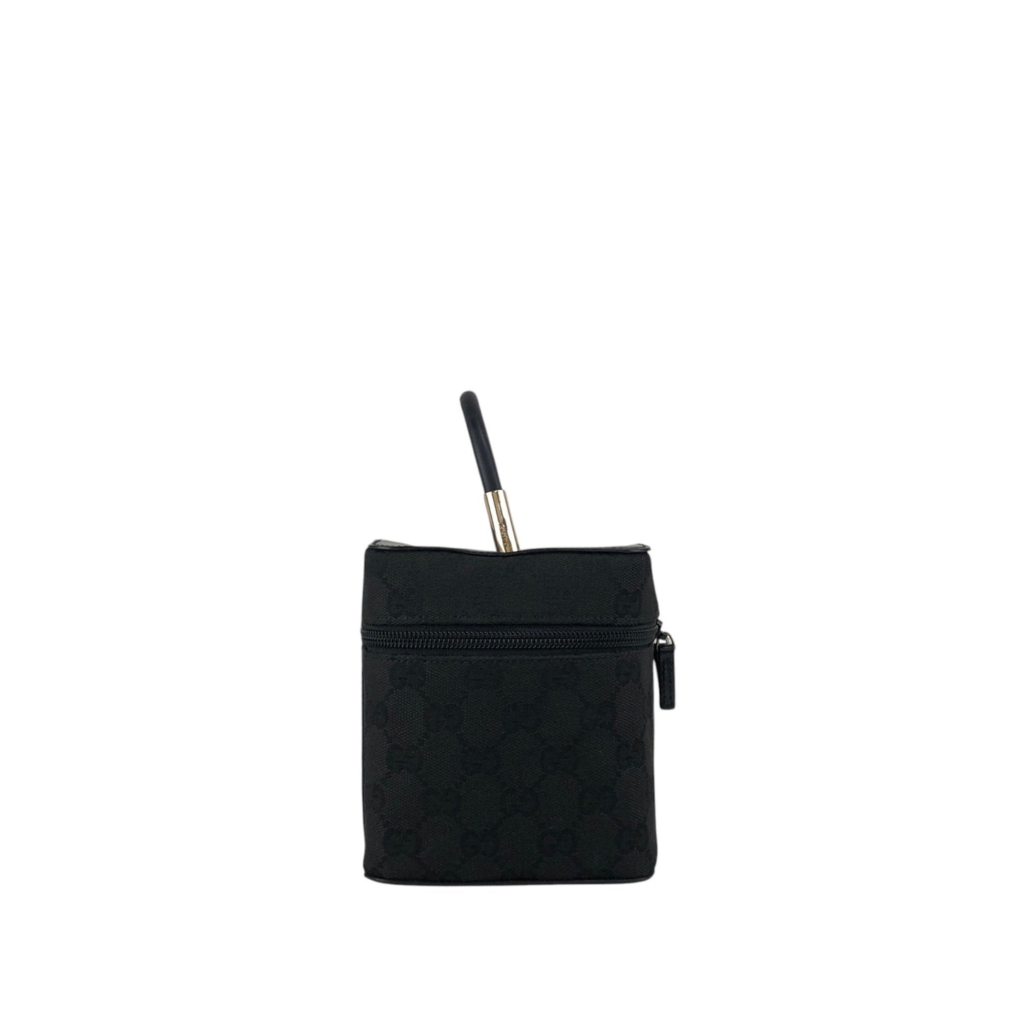 GUCCI GG Canvas Handbag Vanity bag Black Vintage menarj
