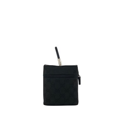 GUCCI GG Canvas Handbag Vanity bag Black Vintage menarj