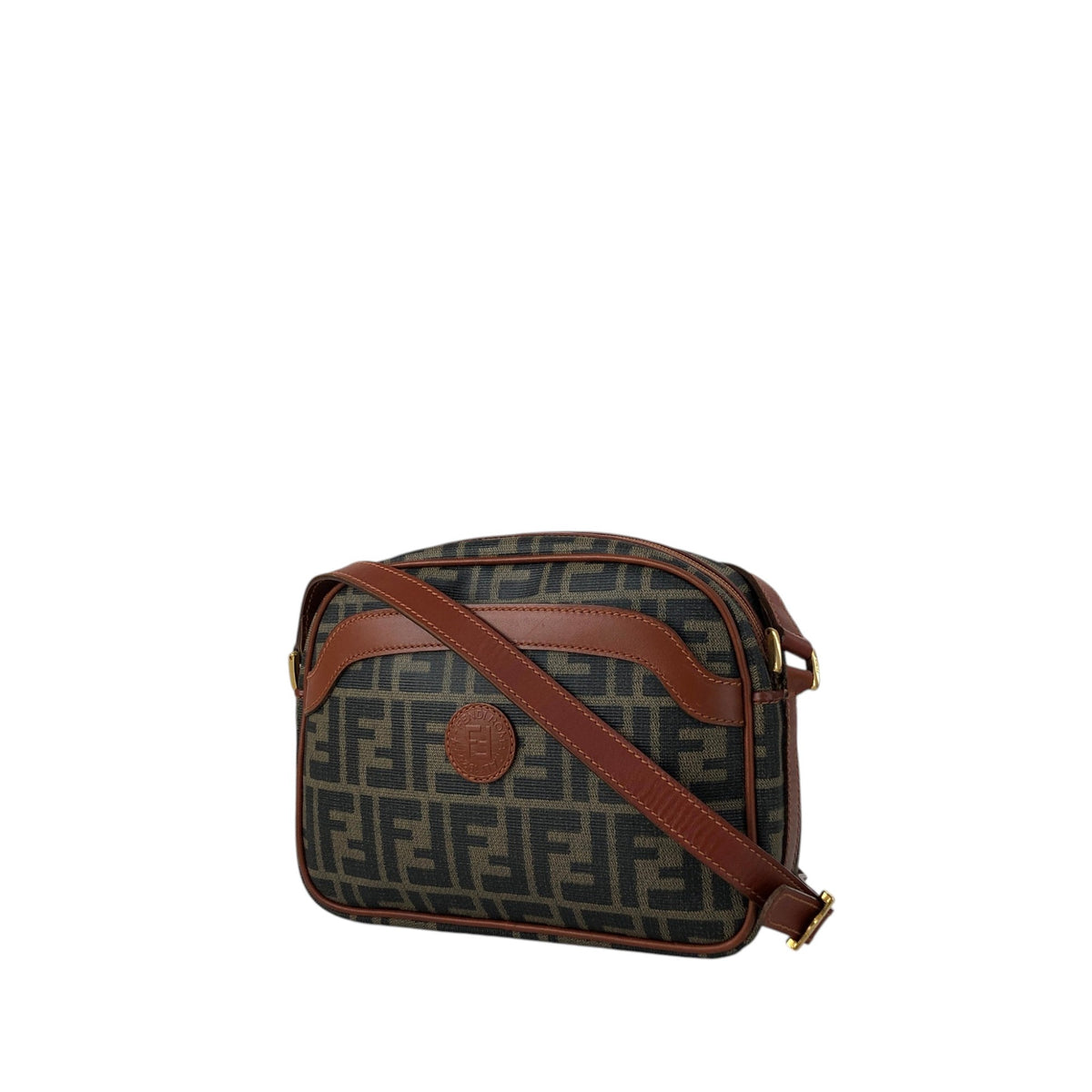 FENDI Zucca Logo Shoulder bag Brown Vintage ycr64x