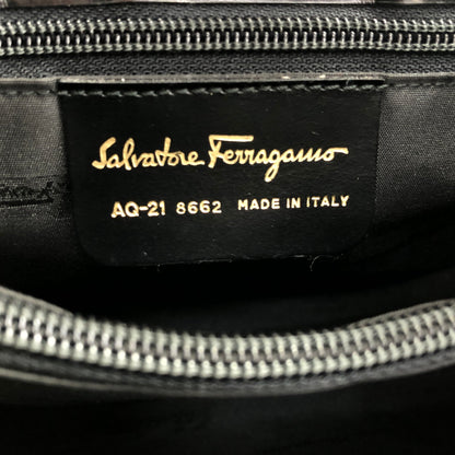 Salvatore Ferragamo Gancini Shoulder bag Black Vintage j6g6xf
