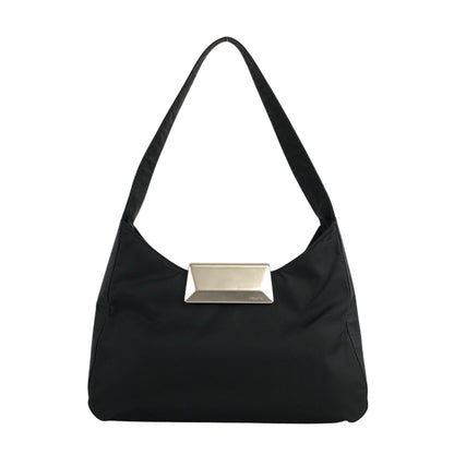 PRADA Logo Shoulder bag Black Vintage cdpuma