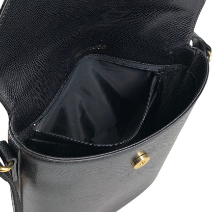 Yves Saint Laurent Logo Stitch Shoulder bag Black Vintage umrsfj