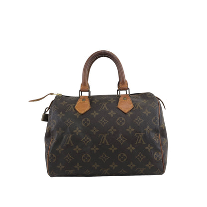 LOUIS VUITTON Monogram Handbag Brown M41528 Vintage afefax