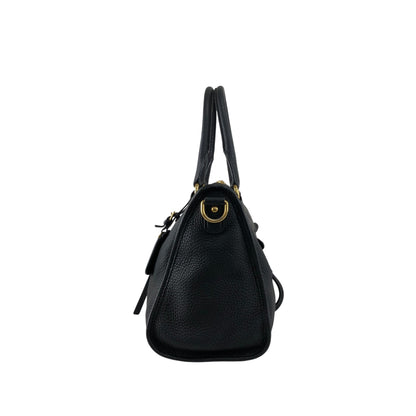 PRADA Logo Two-way Handbag Shoulder bag Black Vintage bwhz6p