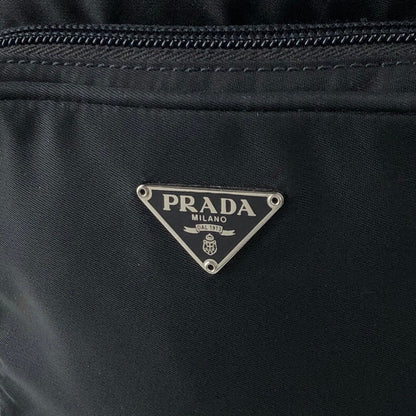 PRADA Tessuto Triangle Logo Shoulder bag Black Vintage 2ctkw3