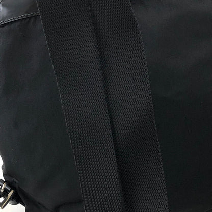PRADA Triangle Logo Nylon Backpack Black Vintage f4v6fg