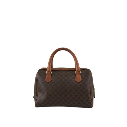 CELINE Macadam Two-way Handbag Shoulder bag Brown Vintage jymunw