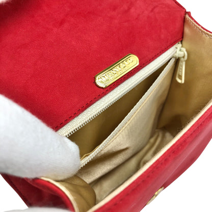 Tiffany & Co. Logo Small Chain Handbag Red Vintage gphne8