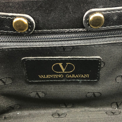 VALENTINO GARAVANI Logo Handbag Vanity bag Black Vintage hfnkds