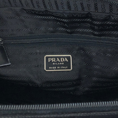 PRADA Tessuto Triangle Logo Handbag Black Vintage 3er6ru