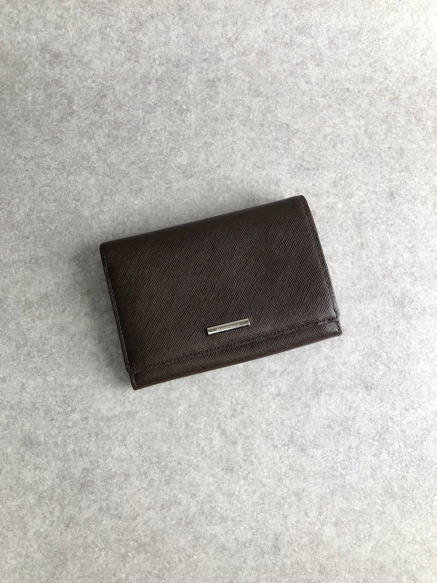 BURBERRY Logo Folded Wallet Brown Vintage djuyxh