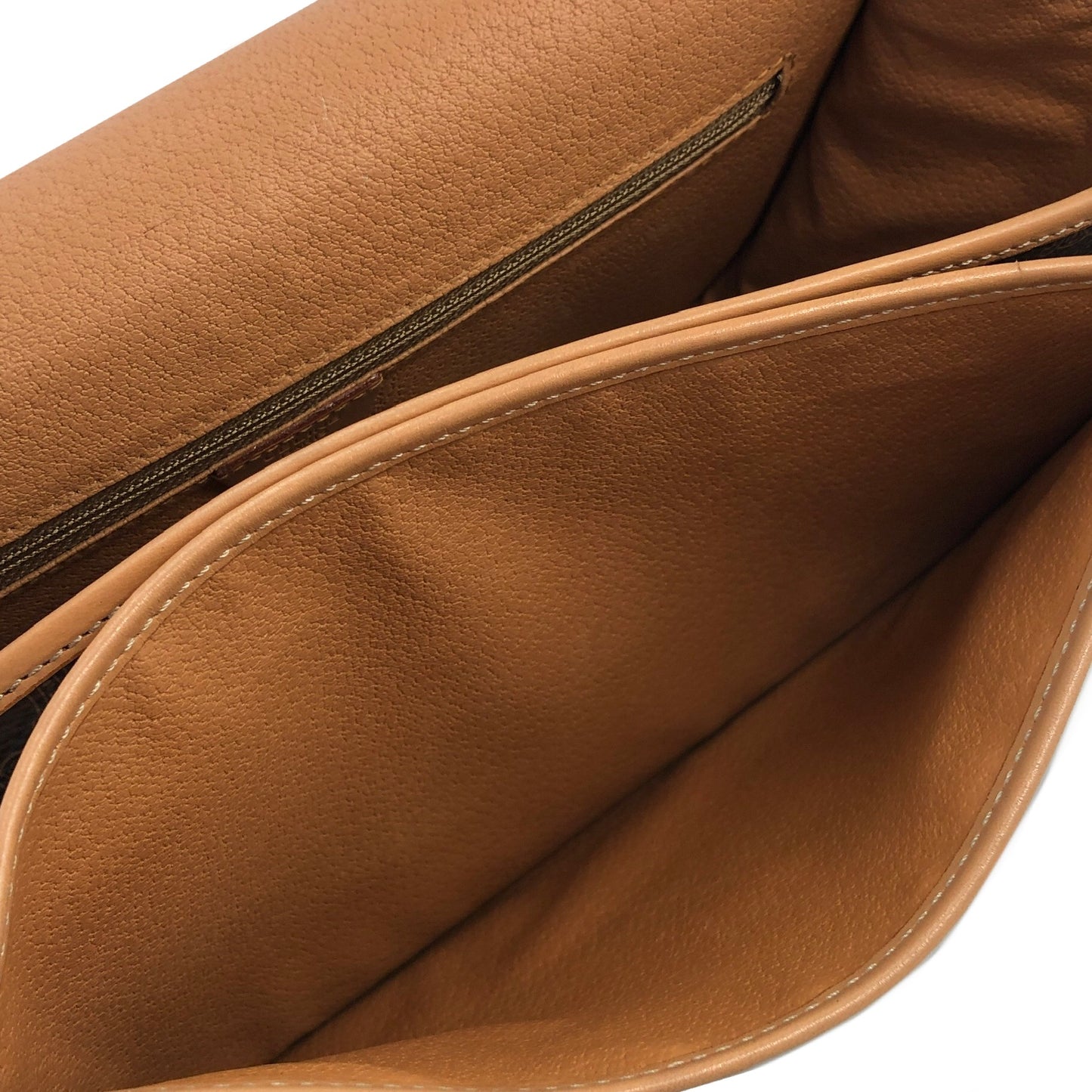 CELINE Macadam Blason Flap Shoulder bag Round bag Brown Vintage s34ak3