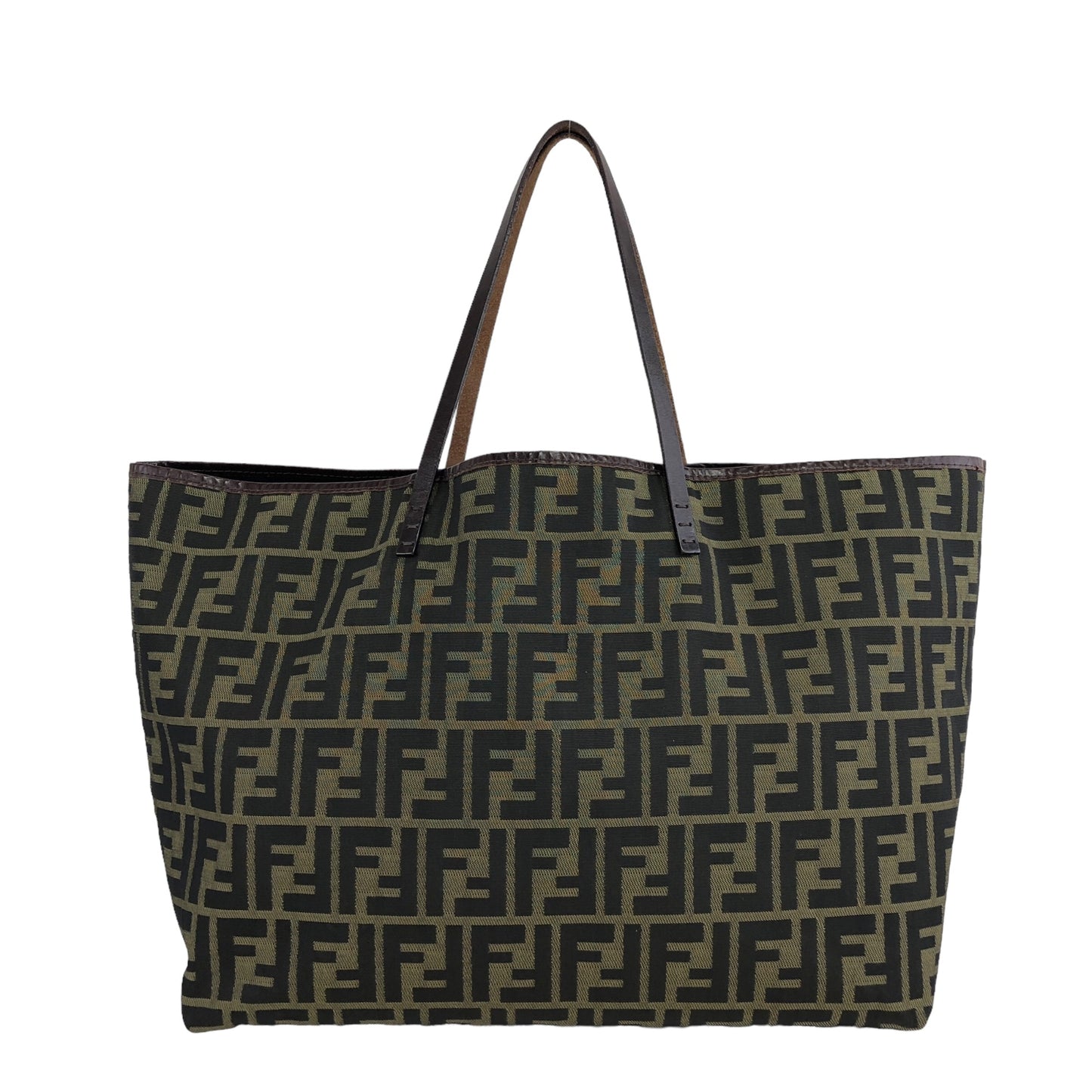 FENDI Zucca Handbag Totebag Brown Vintage jeeys6