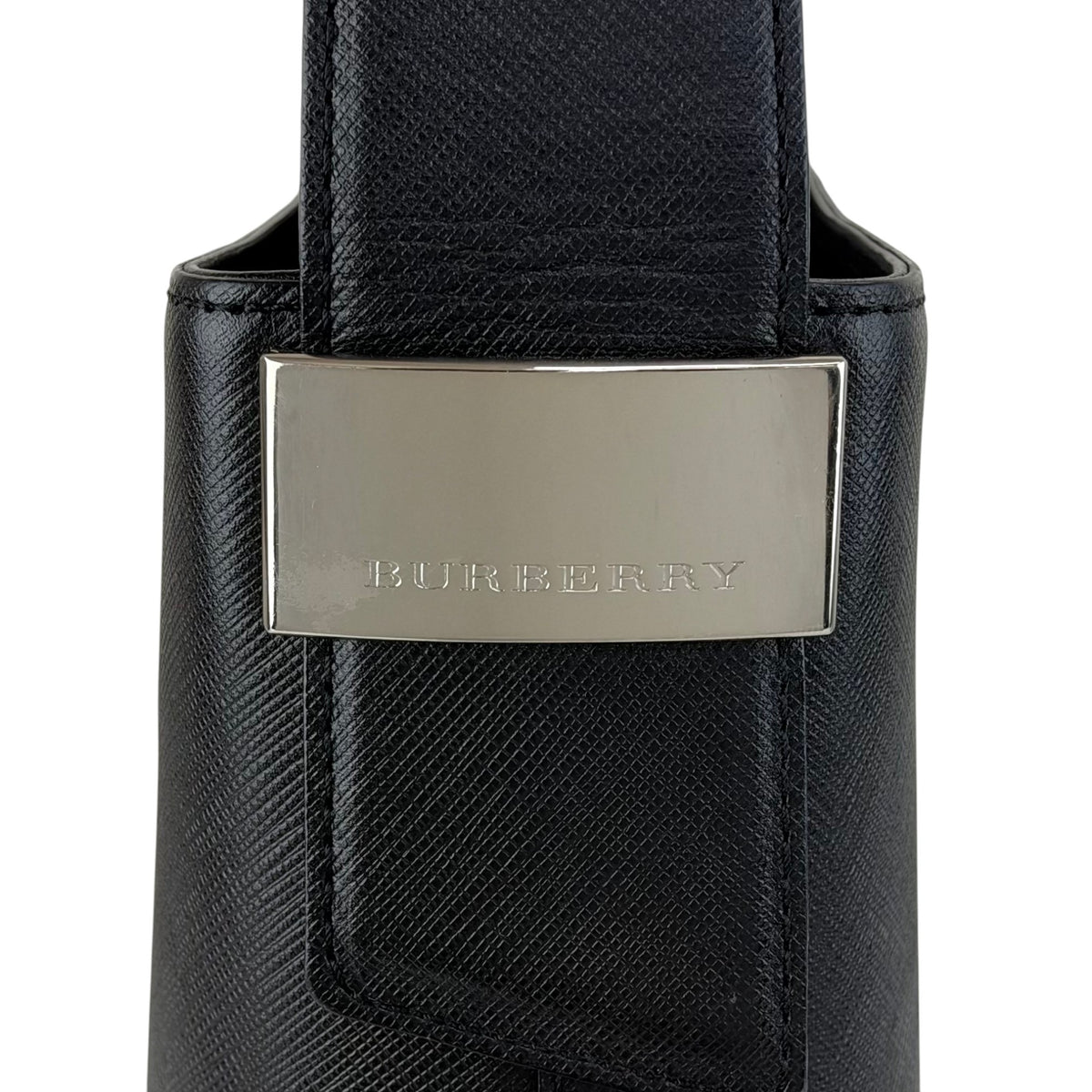 BURBERRY Logo Shoulder bag Black Vintage ikbt34