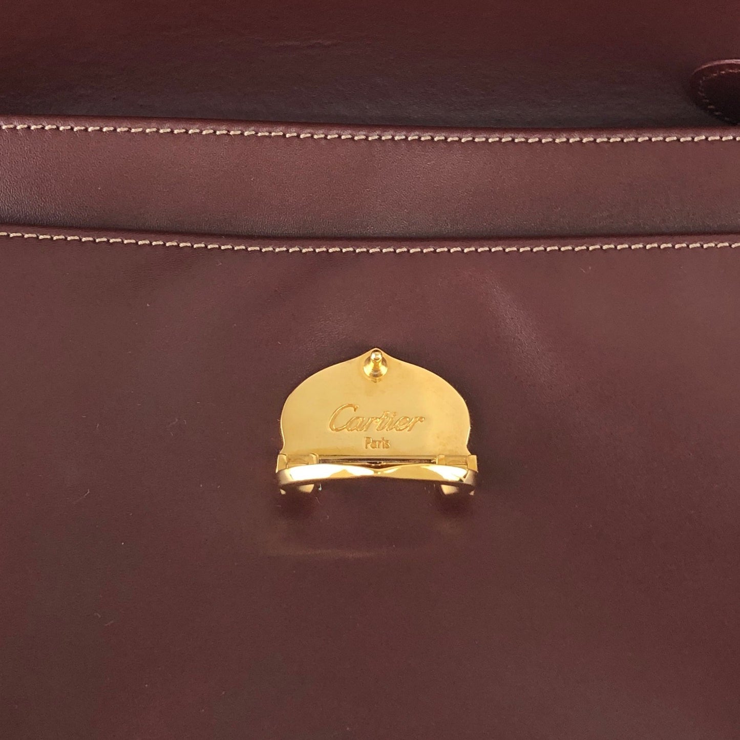 Cartier Horse Bit Shoulder bag Bordeaux Vintage ff8ayd