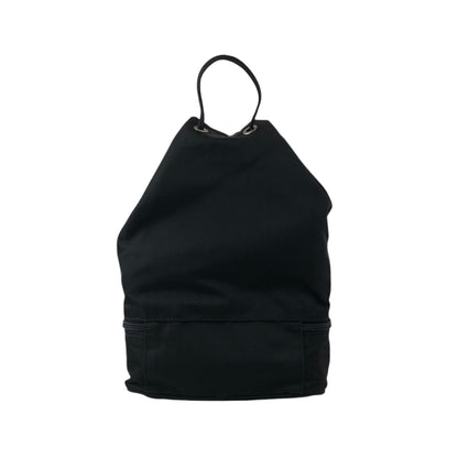 PRADA Tessuto Triangle Logo Drawstring Small Handbag Black Vintage erv6gi