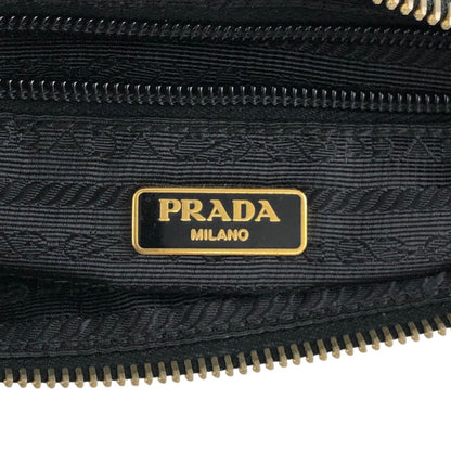 PRADA 三角形標誌單肩包 黑色 復古 st38ni