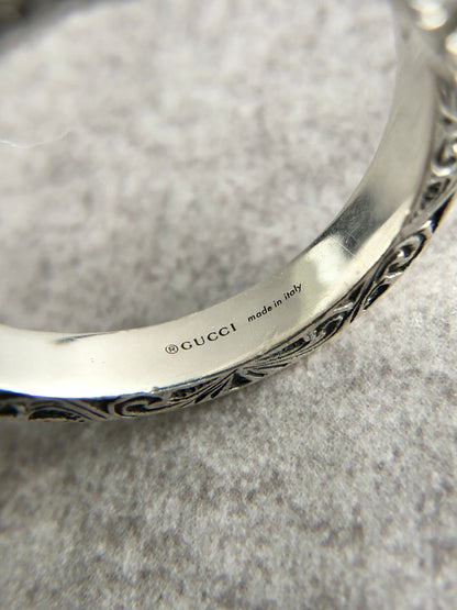 GUCCI Interlocking SILVER925  Ring Silver Vintage 7rftsk