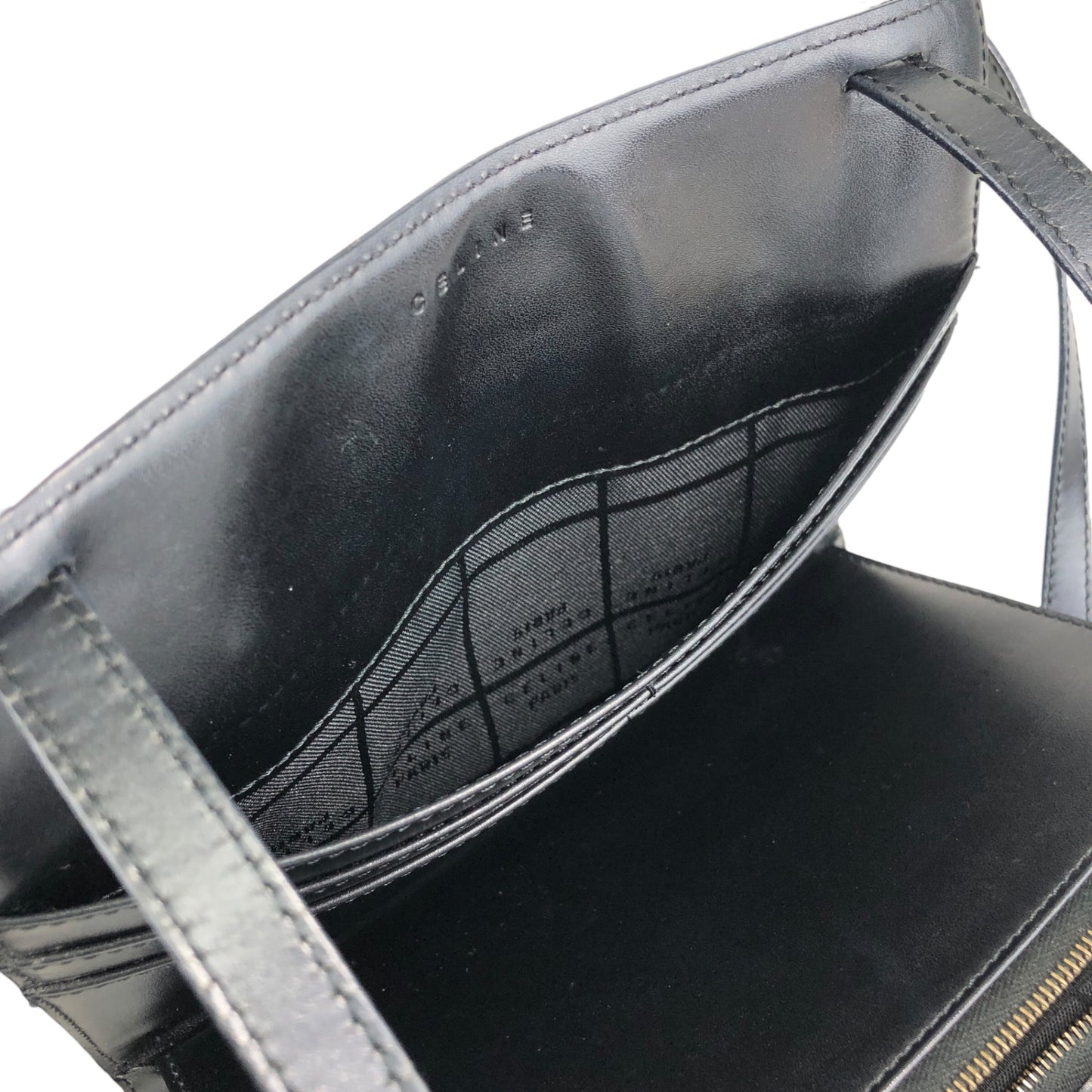 CELINE Macadam Shoulder bag Black Vintage dwm48m