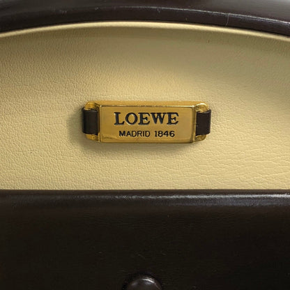LOEWE Anagram Round Handbag Brown Vintage fxynr8
