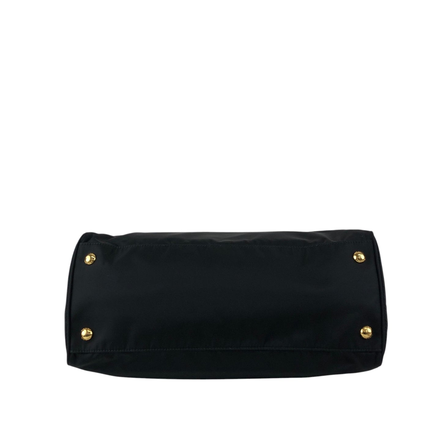 PRADA Logo Two-way Small Boston bag Shoulder bag Black Vintage 453265