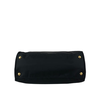 PRADA Logo Two-way Small Boston bag Shoulder bag Black Vintage 453265