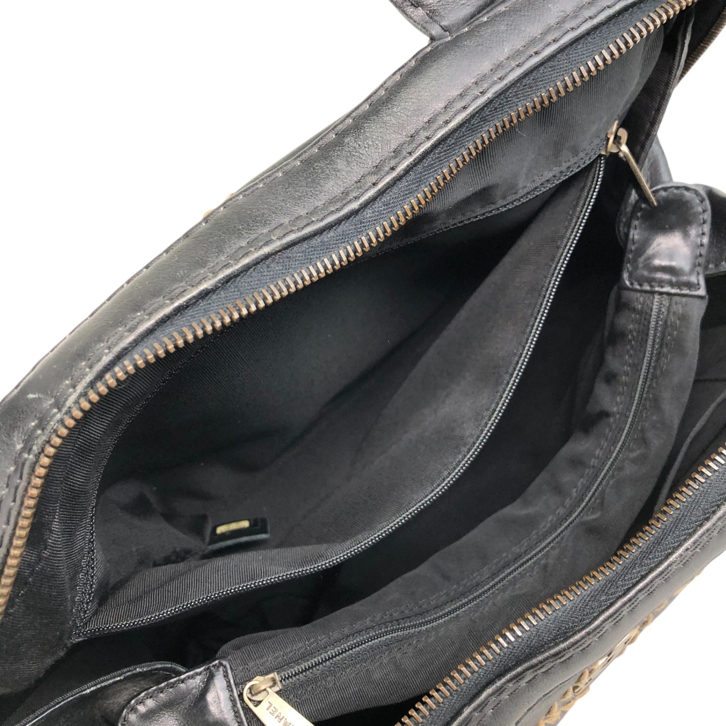 CHANEL Coco Mark Wild Stitch Totebag Black Vintage hvn8p8