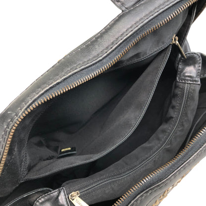 CHANEL Coco Mark Wild Stitch Totebag Black Vintage hvn8p8