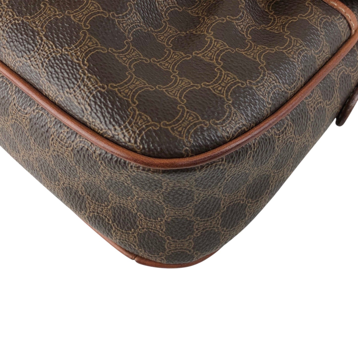 CELINE Macadam Blason Shoulder bag Brown Vintage 4bfs88