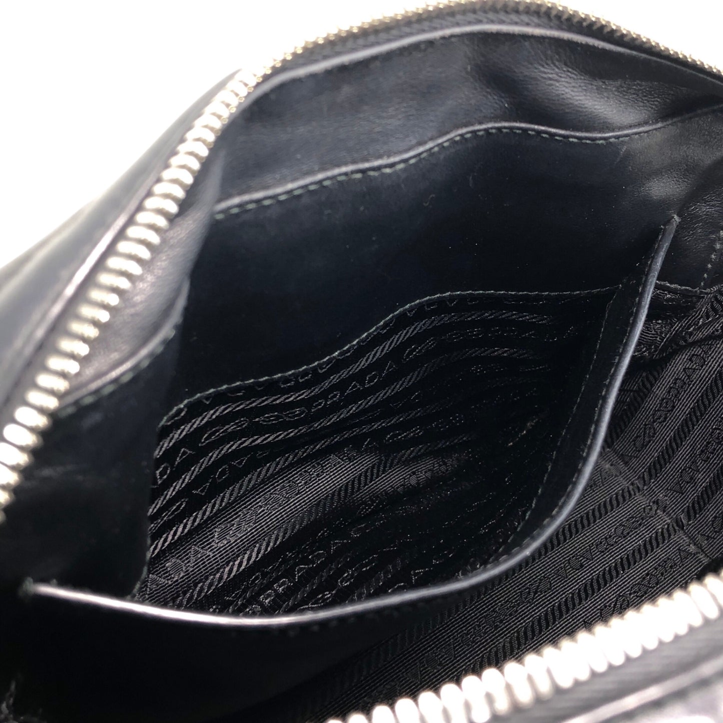 PRADA Logo Small Boston bag Handbag Black Vintage v7w6vi