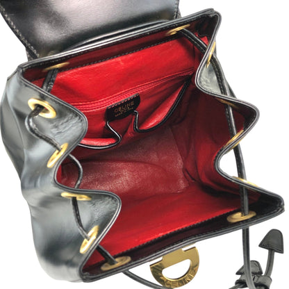 CELINE Gancini Backpack Black Vintage 6s3thv