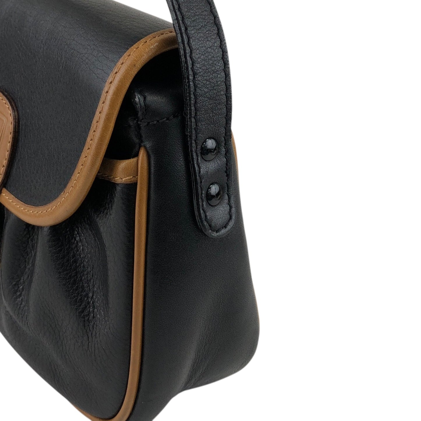 CELINE Blason 前扣肩背包 黑色復古 m2bms5