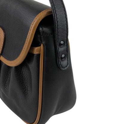 CELINE Blason 前扣肩背包 黑色復古 m2bms5