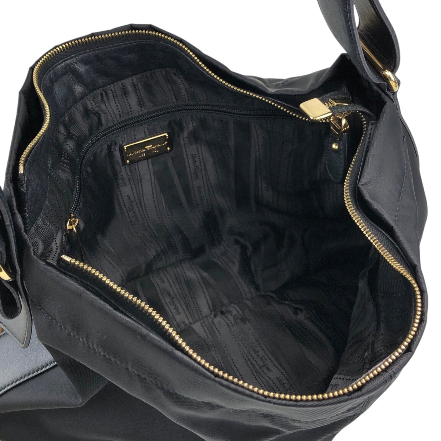 Salvatore Ferragamo Vala Ribbon Shoulder bag Hobobag Black Vintage ayh78w