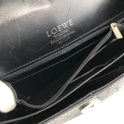 LOEWE Logo Shoulder bag Black Vintage sy8ch6