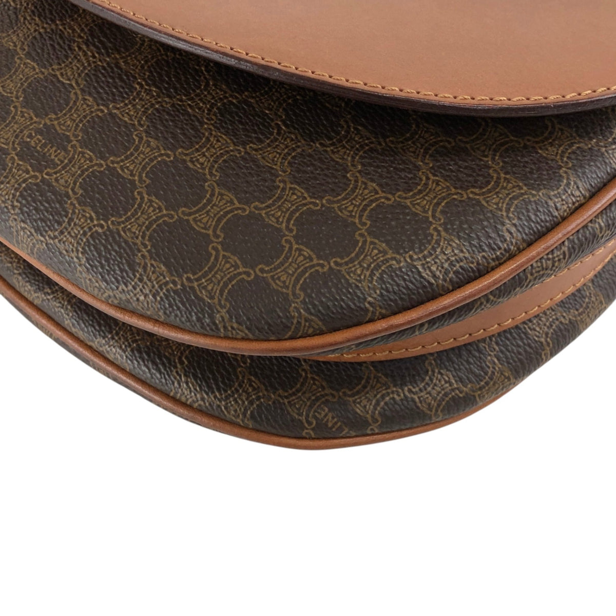 CELINE Macadam Blason Shoulder bag Brown Vintage u8j887