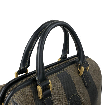 FENDI Pecan Logo Handbag Brown Vintage jfx52s